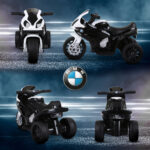 Moto Elettrica per Bambini Max, 20kg con Licenza BMW, Macchina Elettrica con 3 Ruote, Batteria Ricaricabile 6V, Bianco Nera, 66x37x44cm - immagine 8