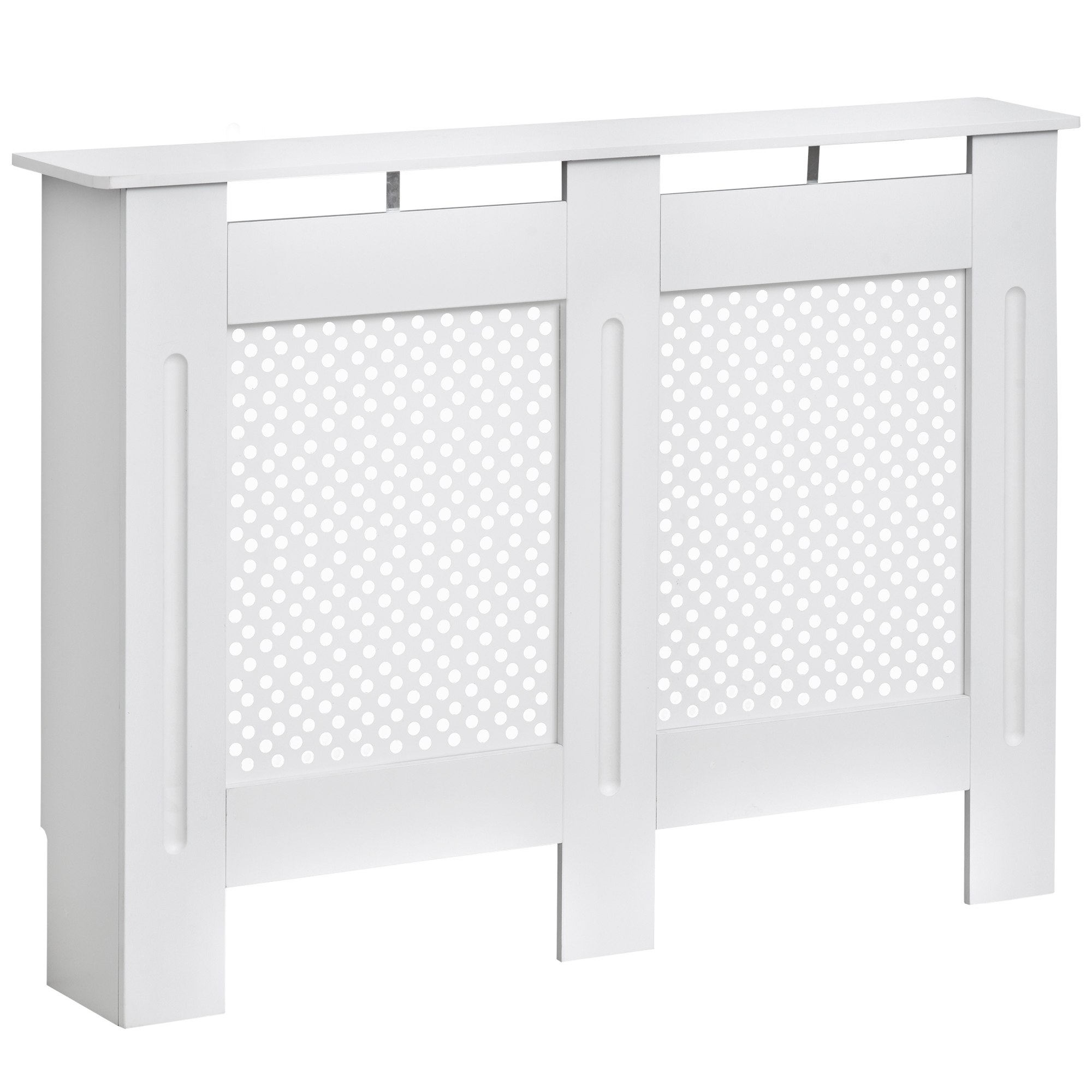 JLtf2c194959e8bcd.jpg Copritermosifone Moderno a Griglia in MDF per Casa e Ufficio, 111,5x82x19 cm, Bianco - immagine 1