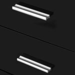 Mobiletto con 3 ante e 2 cassetti Nero Lucido, Antigraffio 106 x 35 x 76 - immagine 8