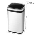 Elegante Bidone pattumiera In acciaio inox con sensore elettronico di apertura 30L - immagine 3