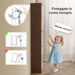 Scarpiera Slim a 5 Livelli con 2 Ripiani per Livello, in MDF, 60x28x189 cm, Bianco e Marrone - immagine 7