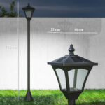 Lampada da Giardino a LED a Energia Solare Impermeabile IP44, 15x15x177 cm, Nero - immagine 3
