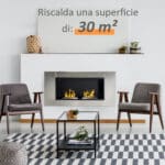 Camino Bioetanolo da Parete con 2 Bruciatori Capacità di 3L 136BTU 110 x 54 x 14,5cm - immagine 5