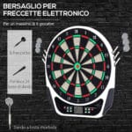 Bersaglio Freccette Elettronico in Plastica con 6 Freccette, Effetti Sonori e Visivi, 44 x 50 x 3,2cm, Nero - immagine 4