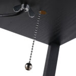 Lampada a Terra 40W con 3 Mensole Integrate e Interruttore a Pedale, Lampada Moderna in MDF e PS, 26x26x160 cm, Nero e Bianco - immagine 8