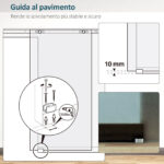 Porta Scorrevole in Vetro Smerigliato con Binario in Alluminio per Bagno Cucina Studio Vetro 205cm - immagine 7