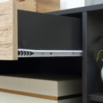 Carrello da Cucina Multiuso con Cassetto, Armadietto e Scaffale, 80x39x86,5cm, Legno e Nero - immagine 9