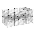 Recinto in Metallo per Piccoli Animali Domestici con 36 Pannelli di Metallo da Montare Secondo Forma e Configurazione che Preferisci e con Porta