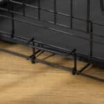 Gabbia per Animali Domestici Trasportino per Cani e Gatti Pieghevole in Acciaio Doppia Apertura, 76x46x52cm, Nero - immagine 8