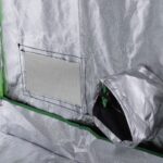Tenda Idroponica in Oxford 6D con 5 Prese d'Aria Regolabili e Finestra, Serra Idroponica per Coltivazione con Foro per Cavi da Interno, 80x80x160 cm, Nero - immagine 8