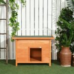Cuccia per Cani Impermeabile da Esterno in Legno di Abete, 82 x 58 x 58cm - immagine 9