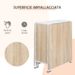 Tavolo Multiuso Design Pieghevole con 4 Scompartimenti 169 × 60 × 75cm - immagine 4