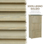 Casetta in Legno da Giardino con Tetto Impermeabile, Armadio da Esterno Porta Attrezzi da Giardino con 4 Scompartimenti, 87x46,5x160cm, Grigio - immagine 6
