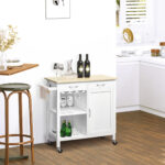 Carrello da Cucina Classico con Cassetti e Ruote in Legno Salvaspazio 89x40x84cm - immagine 2