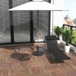 Lettino Prendisole Pieghevole con Schienale Reclinabile e Cuscino, 182x56x24,5cm - immagine 7
