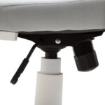 Sedia da Ufficio con Funzione Dondolo, Poltrona Presidenziale in Tessuto Altezza Regolabile e Seduta Girevole, 63x63x117-127 cm, Grigio - immagine 9