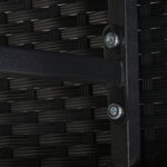 Set di Mobili da Giardino Esterno Set da Pranzo 11pz con Cuscini Nero - immagine 9