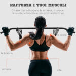 Barra per Trazione a Muro Professionale con Struttura in Acciaio, 113x41x20 cm, Nero - immagine 4