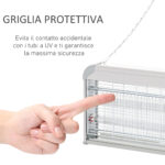 Lampada Antizanzare Elettrica 30W Copertura 60 m² per Esterno e Interno - immagine 6