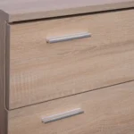 Set Arredo Guardaroba 3 in 1 con Specchio e Scarpiera da Ingresso Pannello Truciolare 90 x 21,5 x 116cm Quercia - immagine 3