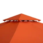 Copertura per Gazebo 3x3 m a 2 Livelli in Poliestere Resistente con 8 Fori di Drenaggio, Rosso Ruggine - immagine 7