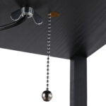 Lampada da Terra 2 in 1 Salvaspazio con 3 Ripiani, Lampada Moderna da Salotto, Soggiorno e Ufficio, Attacco E27, 26 x 26 x 160 cm, Nero Bianco - immagine 9