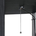 Lampada da Terra Moderna, Lampadina Illuminazione Interna Salvaspazio con Ripiani da Soggiorno Cotone, MDF 26 x 26 x 160 cm Nero e Bianco - immagine 9