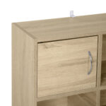 Libreria Scaffale in Legno, Mobiletto Multiuso con 3 Ripiani 4 Scompartimenti e 2 ante, 61,5x29,5x80cm - immagine 6