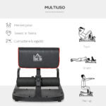 Macchina Squat 3 in 1, Macchina per Deep Sissy Squat Sit Up Push Up Regolabile Acciaio, Multifunzione, per Fitness, Allenamento, Leg Press, Addominali e Flessioni, Nero - immagine 6