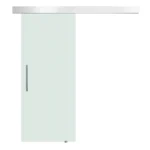 Porta Scorrevole Interna in Vetro Smerigliato con Binario B1 e Maniglia per Bagno Cucina Studio Vetro 205x 77,5x 0,8cm - immagine 5