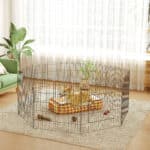 Recinto per Cani e Cuccioli 8 Pannelli in Acciaio, Gabbia per Cani, Box per Animali Domestici da Interno e Esterno, Ø180x61 cm, Nero - immagine 2