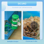 Gabbia per Criceti e Roditori a 5 Piani, Gabbietta per Criceti con Tubi Colorati, Ruota, Casetta e Accessori Inclusi, 47x30x59 cm, Blu - immagine 5