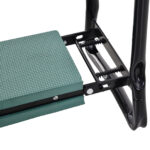 Inginocchiatoio Panca da Giardino Pieghevole 2 in 1, Cuscini in EVA e Borsa Portaoggetti, Colore: Verde e Nero - immagine 9