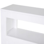 Mobiletto da Bagno 2 Cassetti Salvaspazio con 4 Ruote Legno 16x52x71,5cm Bianco - immagine 7