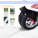 Moto Elettrica per Bambini da 3-5 Anni Motorino Elettrico Giocattolo 3 Ruote con Musica, Velocità 3KM/h, Luci 112×51×72,5cm - immagine 7