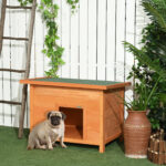 Cuccia per Cani Impermeabile da Esterno in Legno di Abete, 82 x 58 x 58cm - immagine 2