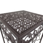 Set di 3 Pezzi Sgabelli Supporto per Piante Classico in Ferro, MARRONE - immagine 7