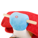 Cavallo a Dondolo a Forma di Aeroplano per Bambini di Età Superiore a 18 Mesi, Cacalluccio a Dondolo con Musica Incorporata in Legno Alamo, Max:60kg 60x33x45cm - immagine 8