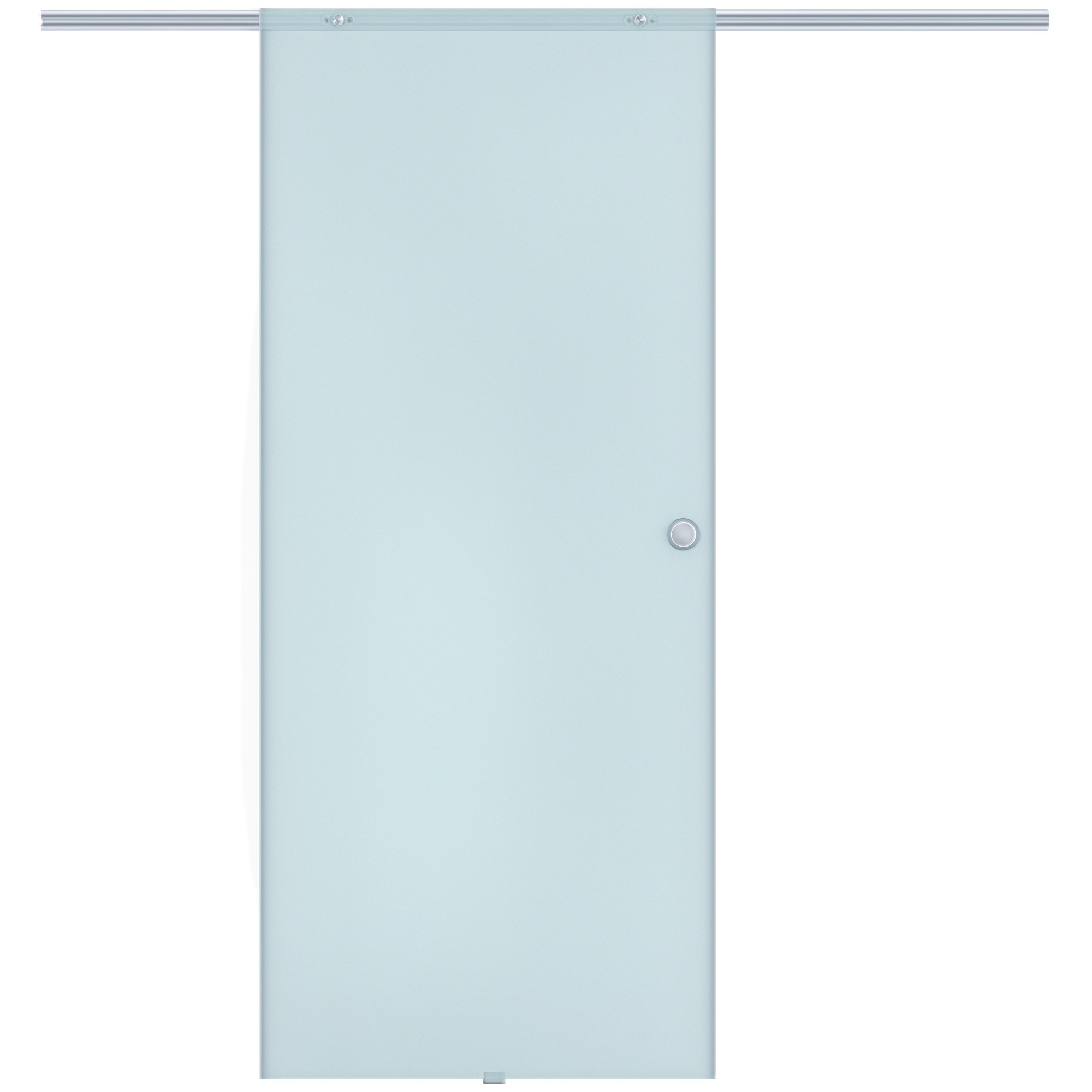 q6I183198148efbe3.png Porte Scorrevoli in Vetro Satinato da Interni con Binario B3 in Alluminio per Bagno Cucina Studio 205x90x0,8cm - immagine 1