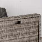 Salotto da Esterno in Rattan PE da 8 Pezzi, Set Mobili da Giardino Salvaspazio con Poltrone, Tavolini e Sgabelli, Grigio - immagine 9