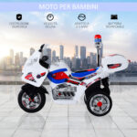 Moto Elettrica per Bambini da 3-5 Anni Motorino Elettrico Giocattolo 3 Ruote con Musica, Velocità 3KM/h, Luci 112×51×72,5cm - immagine 4