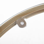 Set 2 Pezzi Tavolini da Caffè Design Elegante con Motivi a Cerchio, Metallo e Vetro Temperato Φ41x57cm & Φ36x51cm, Oro - immagine 8