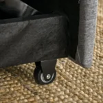 Divano Letto a 1 Piazza in Tessuto, Seduta 2 Posti e Schienale a 3 Reclinazioni, 154x87x89cm - immagine 7