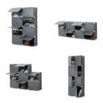 Scarpiera Modulare Portatile InnovaGoods Grigio - immagine 12