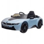 Macchina Elettrica per Bambini 3-8 anni Licenza BMW I8 Coupé con Telecomando e 2 Porte, 115x72,5x46 cm, Blu