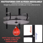 Set Boxe Pera Veloce con Piattaforma Installazione a Muro, Pompetta, Accessori Inclusi, 60 x 73 x 80 cm - immagine 5