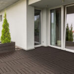 Set 9 Mattonelle a Incastro per Terrazzo, Piastrelle per pavimenti (30x30x2cm) in PP Antiscivolo, Area: 0,81 mq Marrone - immagine 2
