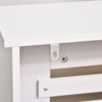 Copritermosifone in Legno Bianco per Caloriferi e Radiatori, Copri Termosifone Moderno con Anti-ribaltamento, Doghe e Piano d'Appoggio, 112x19x81 cm - immagine 8