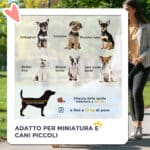 Passeggino per Cani Piccoli Pieghevole, Carrozzina per Cani con Ruote con Freni, Portabicchieri, Cestino Portaoggetti e Imbottitura Rimovibile e Lavabile, per Animali Domestici 10 kg, Caffè - immagine 4