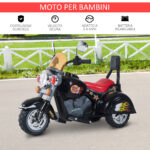 Mini Moto Elettrica per Bambini da 37-72 Mesi 3 Ruote Batteria 6V PP Ferro, Velocità 2,5KM/h, 92×53×67cm - immagine 4